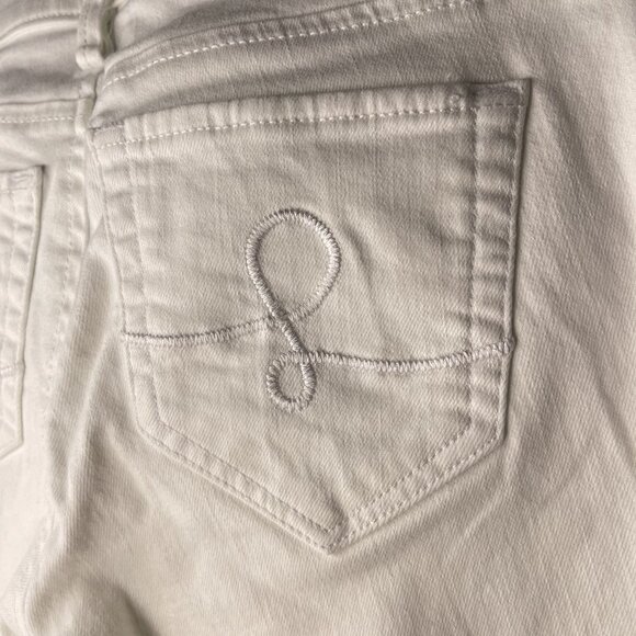 Lilly Pulitzer South Ocean Crop Skinny Jean In Resort White - Raw‎ Hem - Picture 8 of 16